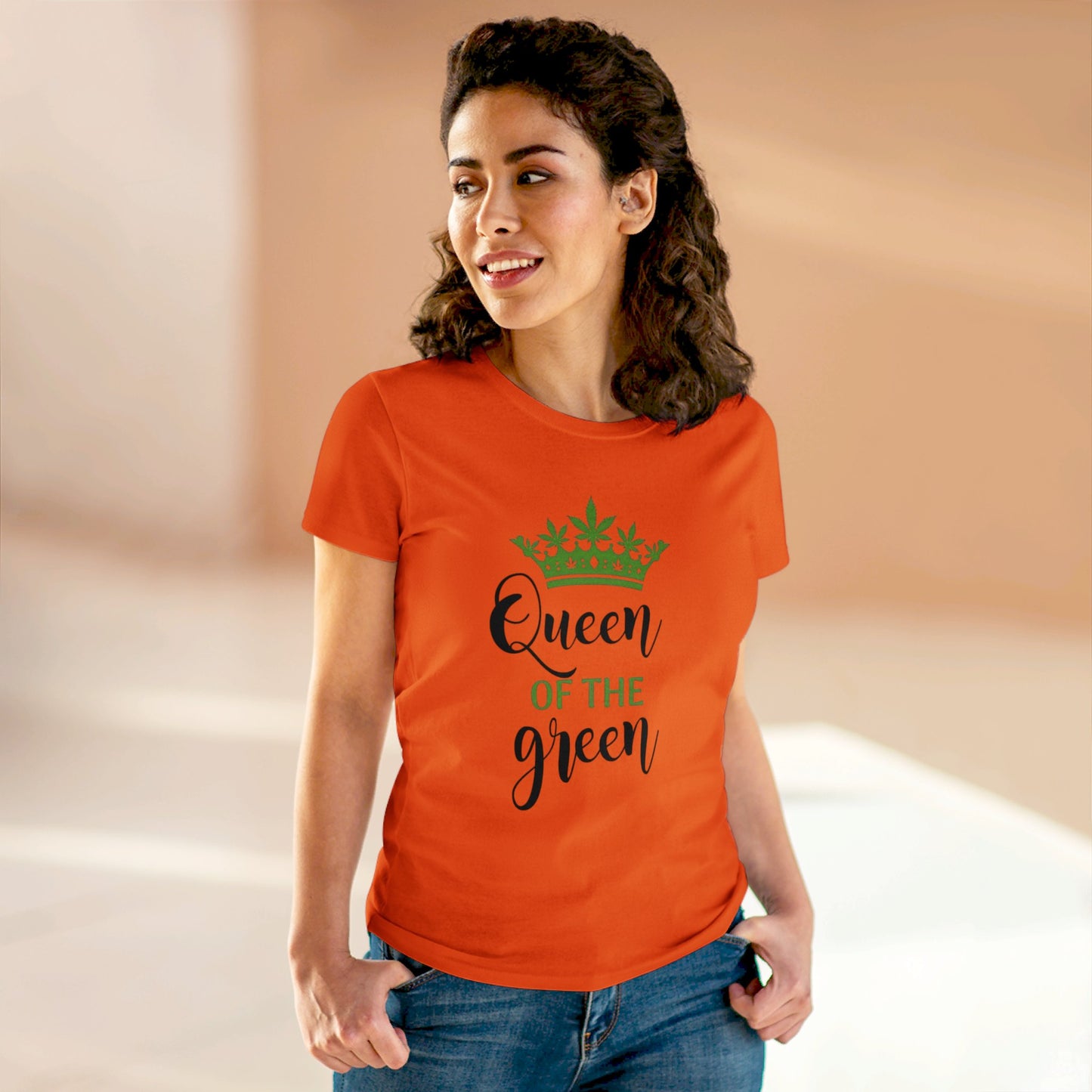 Queen of The Green Women's Midweight Cotton Tee