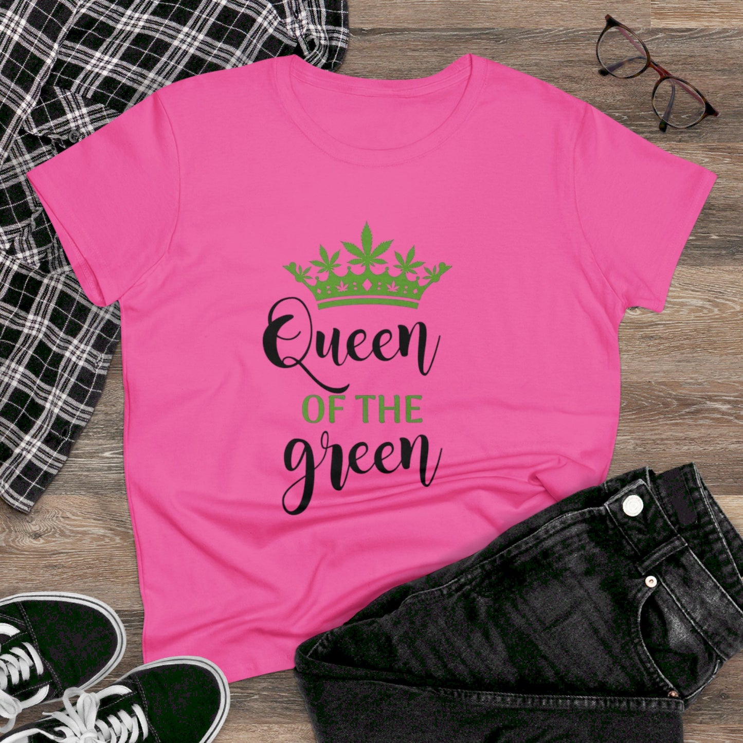 Queen of The Green Women's Midweight Cotton Tee