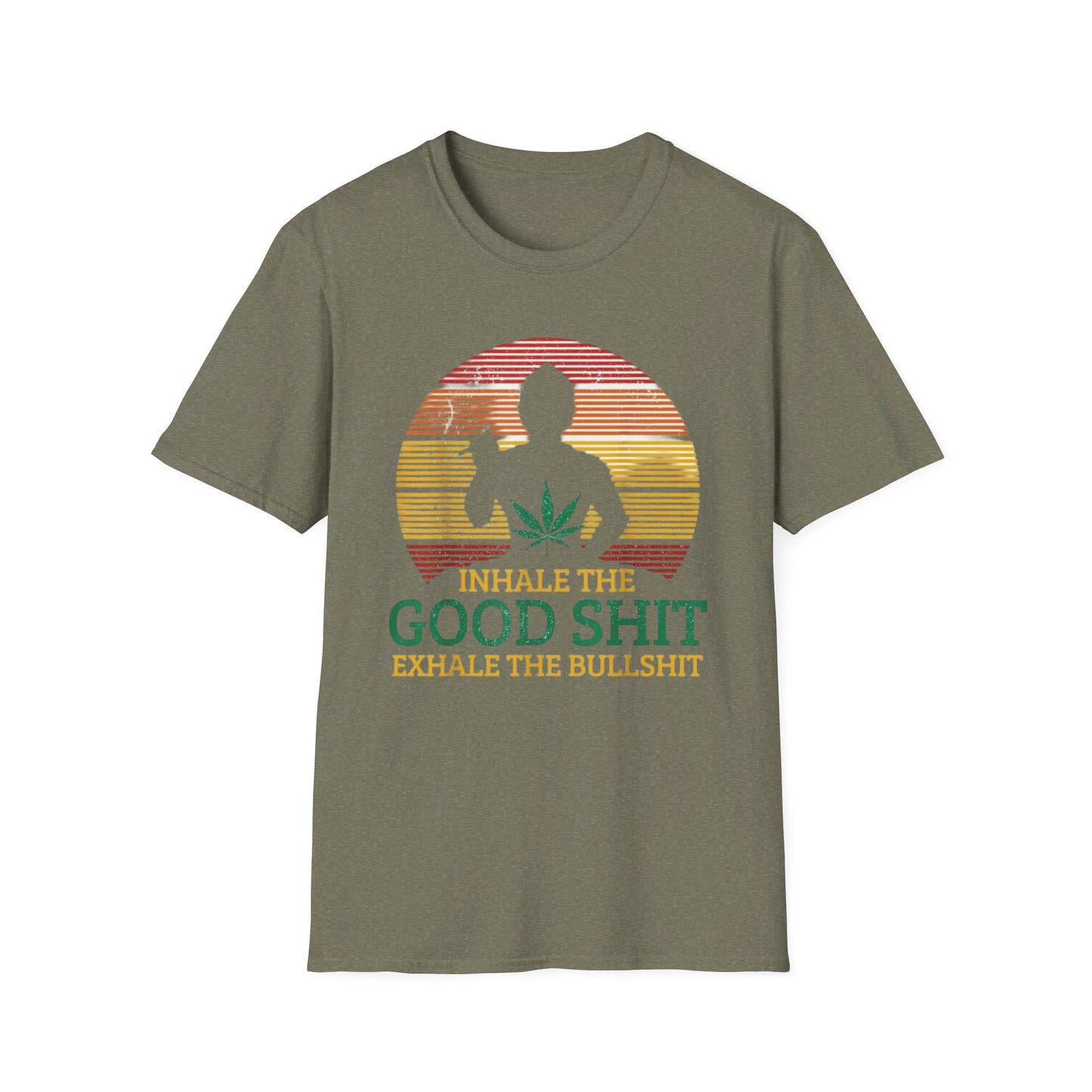 Inhale The Good Shit Exhale The Bullshit Monk Unisex Softstyle T-Shirt