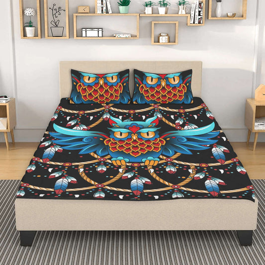 Owl Quilt Bed Set