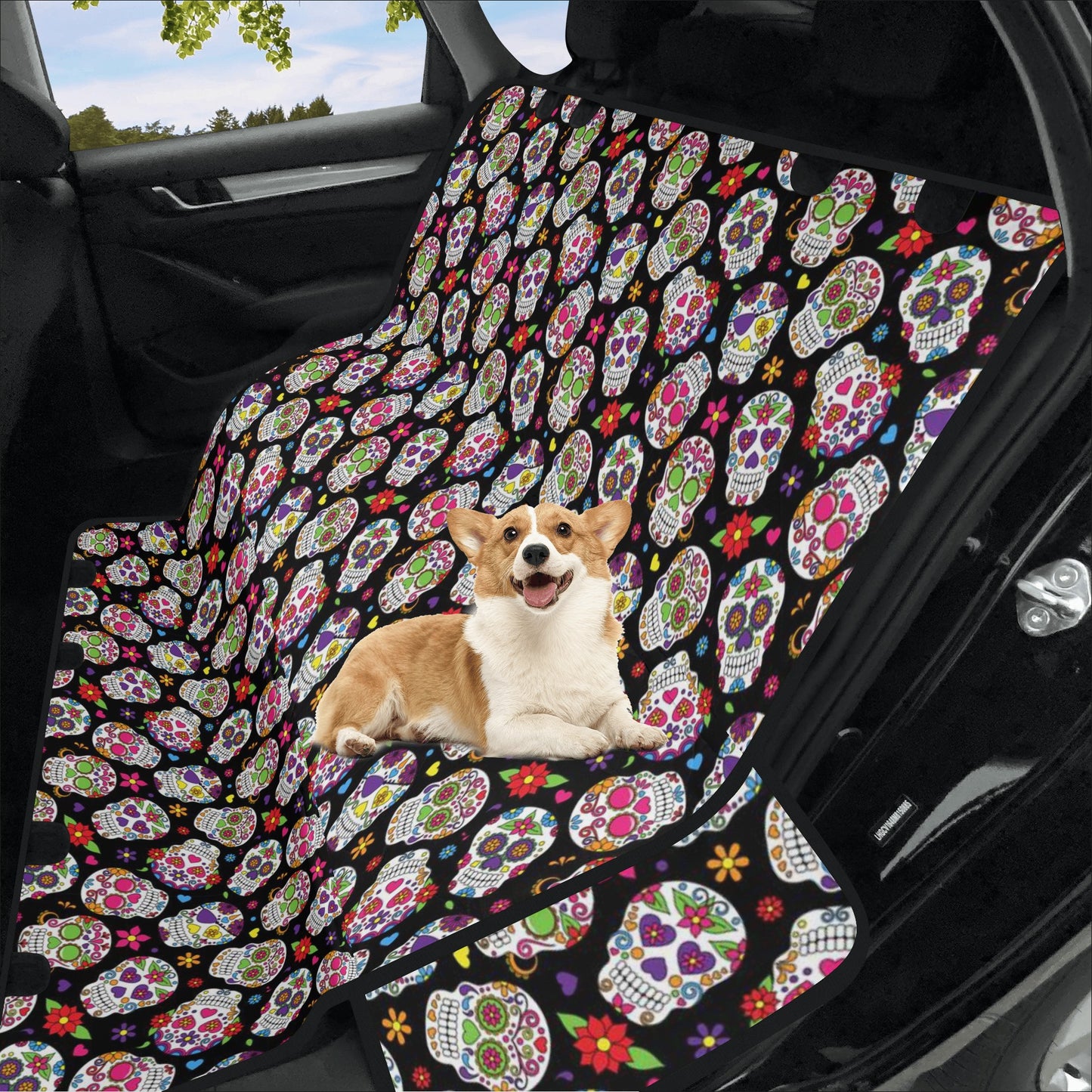 Sugar Skull Car Pet Seat Covers