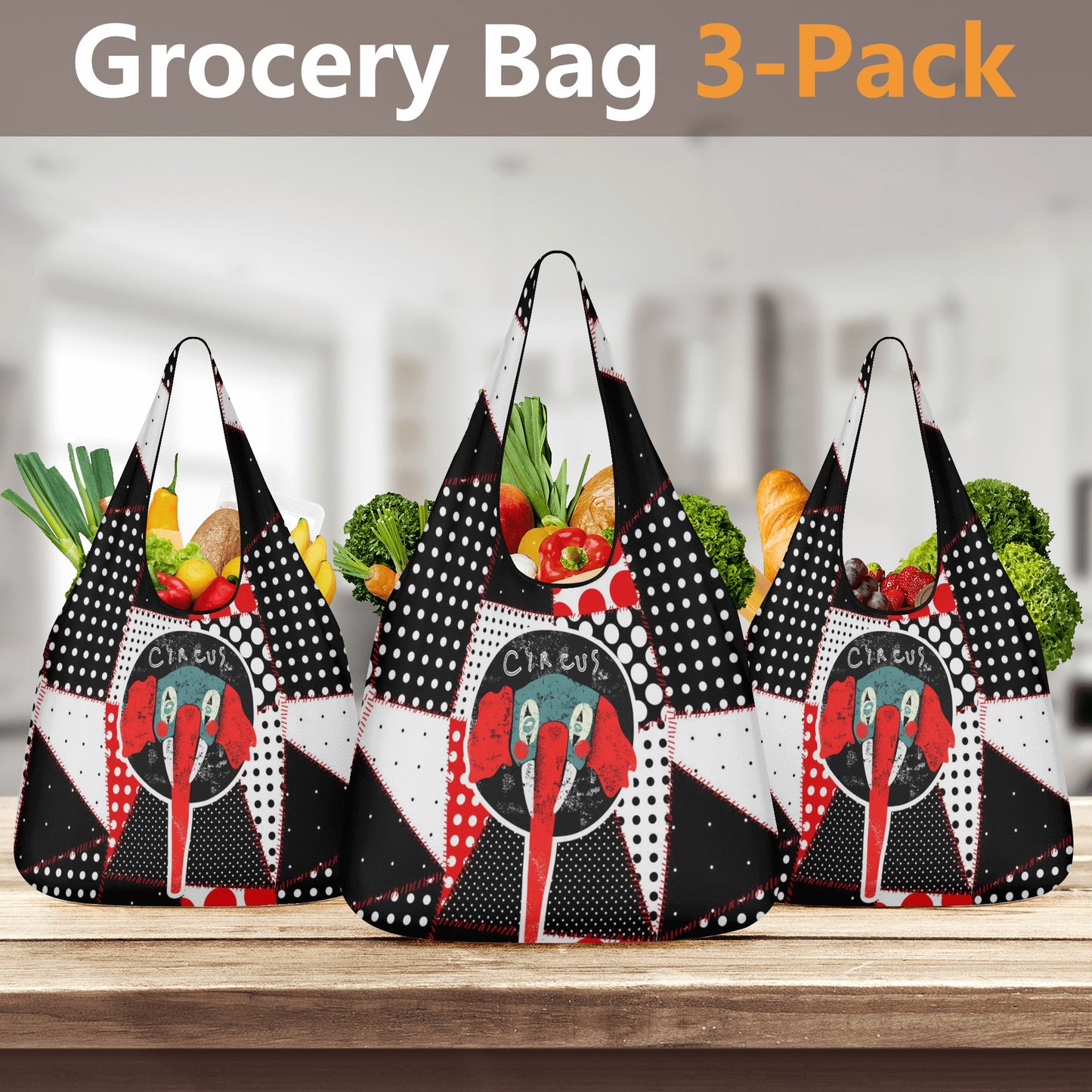 Circus 3 Pack of Grocery Bags