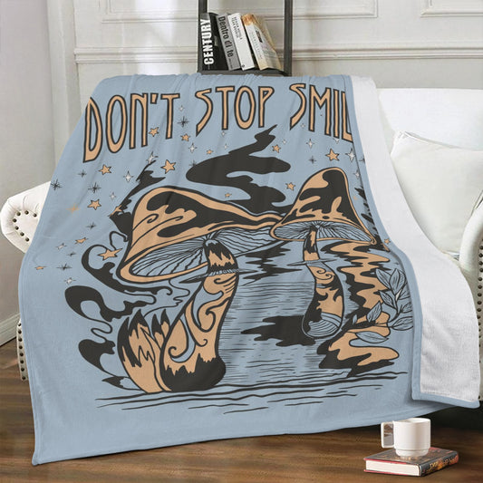 Dont Stop Smiling Fleece Blanket