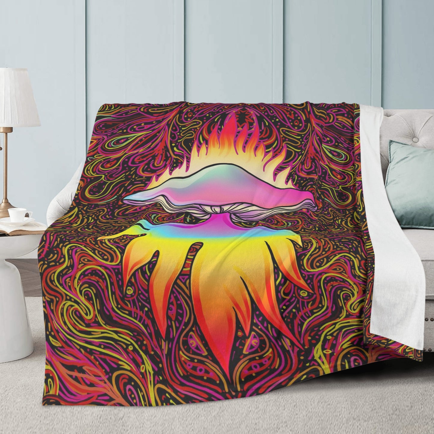 Mushroom Fleece Blanket