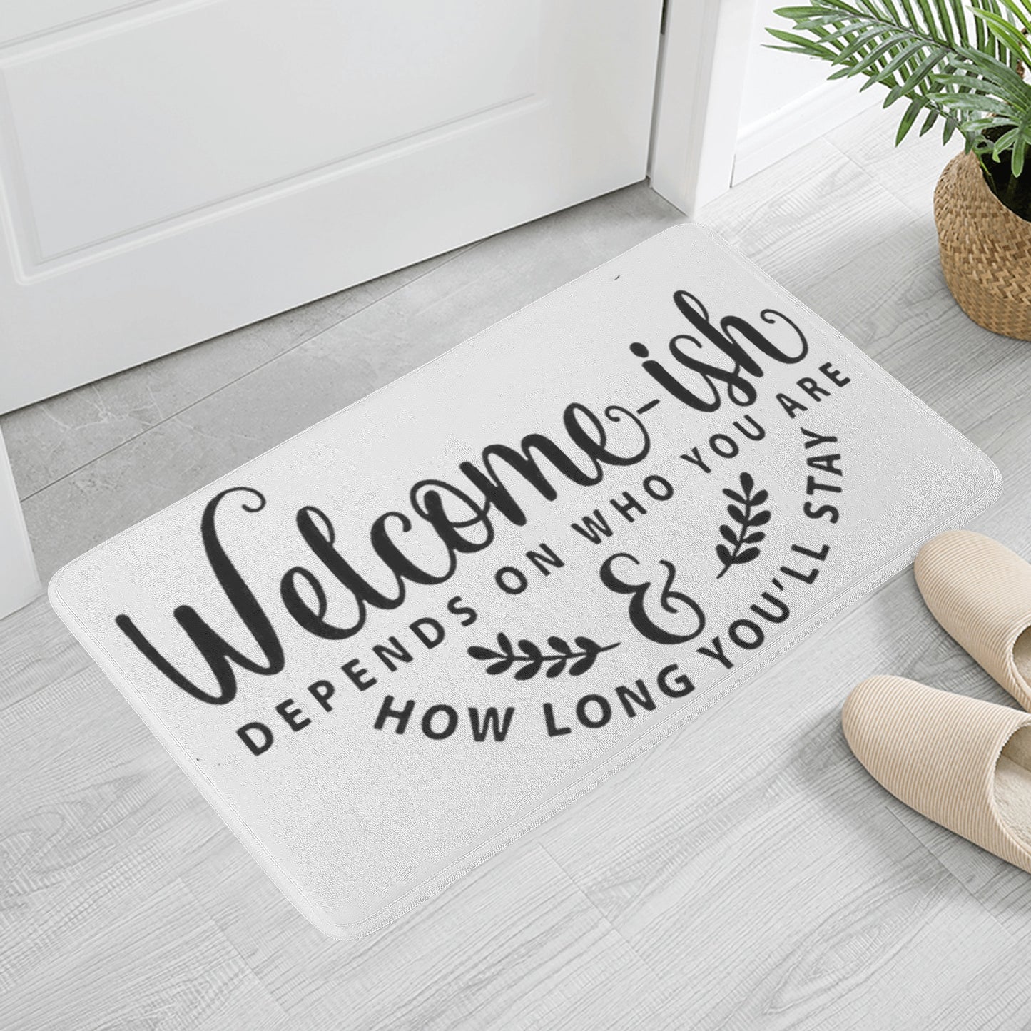 Welcome-ish Plush Doormat