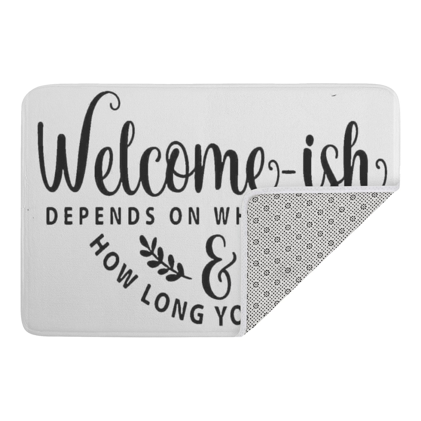 Welcome-ish Plush Doormat