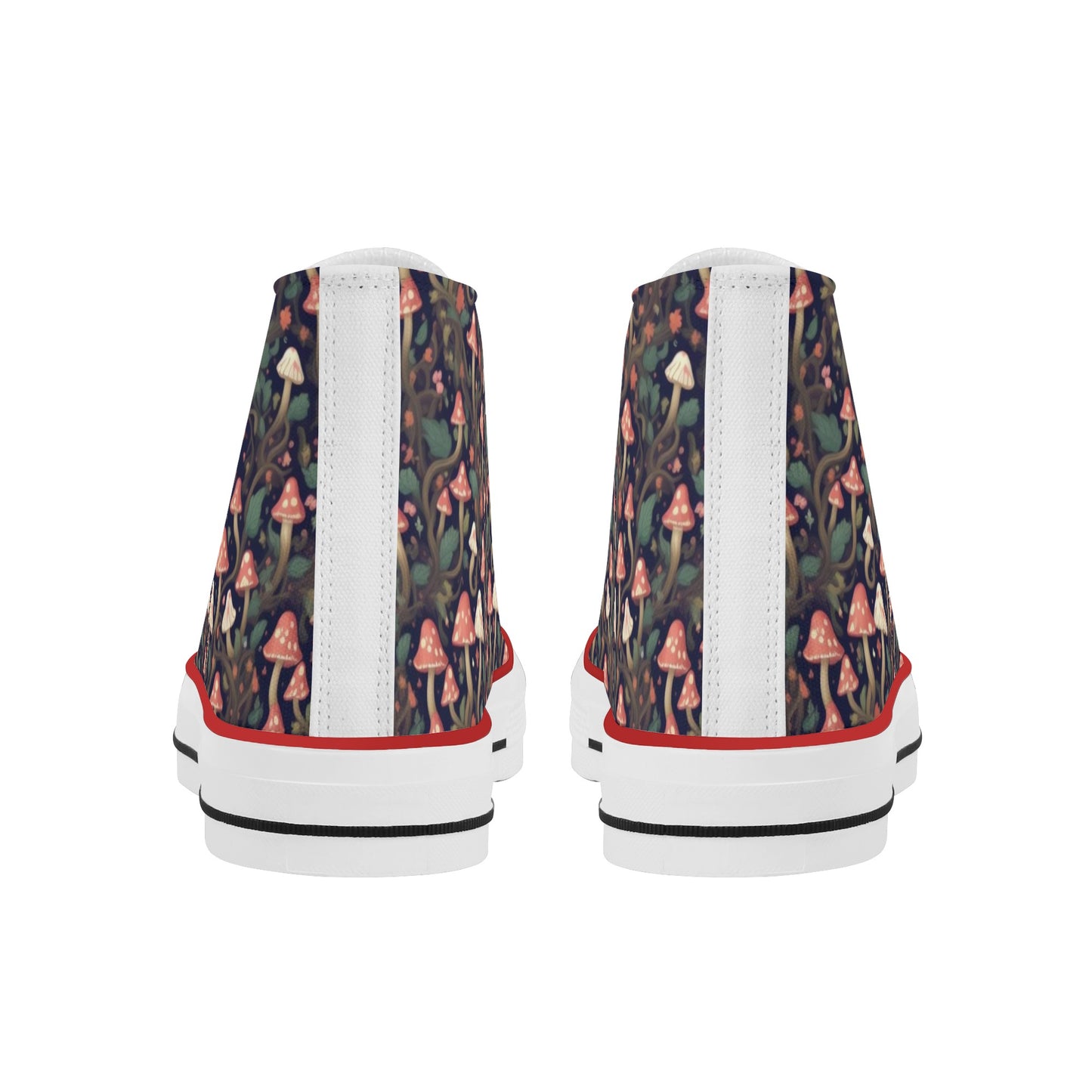 Woodsy Mushroom Womens Classic High Top Canvas Shoes