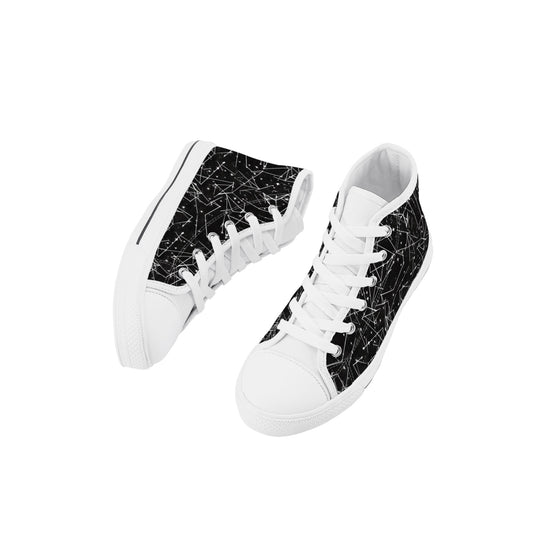 Constellation Kids High Top Canvas Shoes