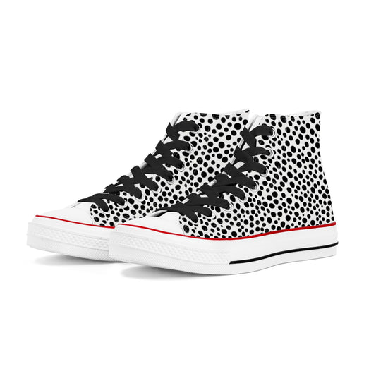 Dalmatian Womens Classic High Top Canvas Shoes