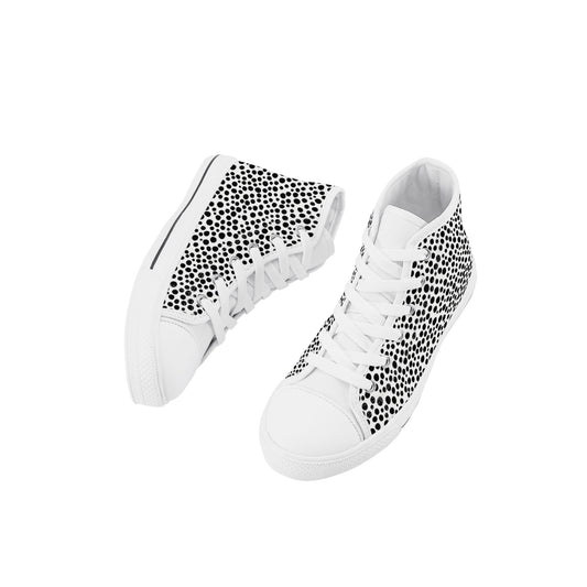 Dalmatian Kids High Top Canvas Shoes