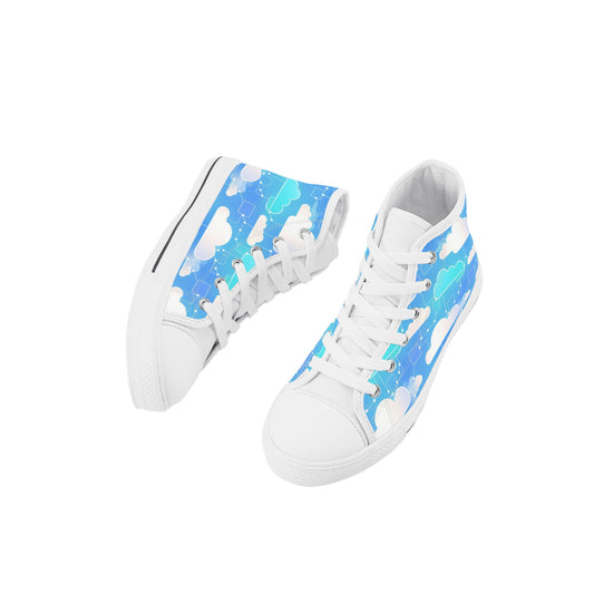 Digital Sky Kids High Top Canvas Shoes