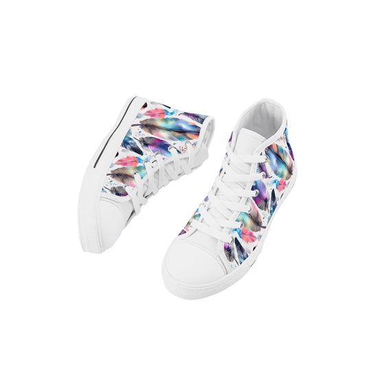 Light As A Feather Kids High Top Canvas Shoes