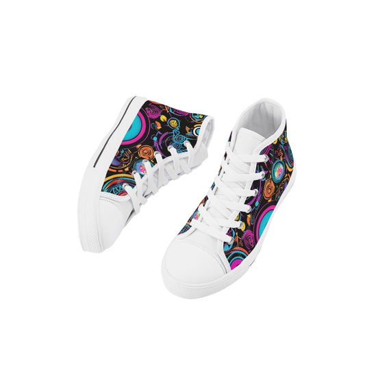 Album Cover Remix Kids High Top Canvas Shoes