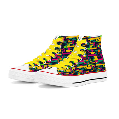 Tetris Mens Classic High Top Canvas Shoes