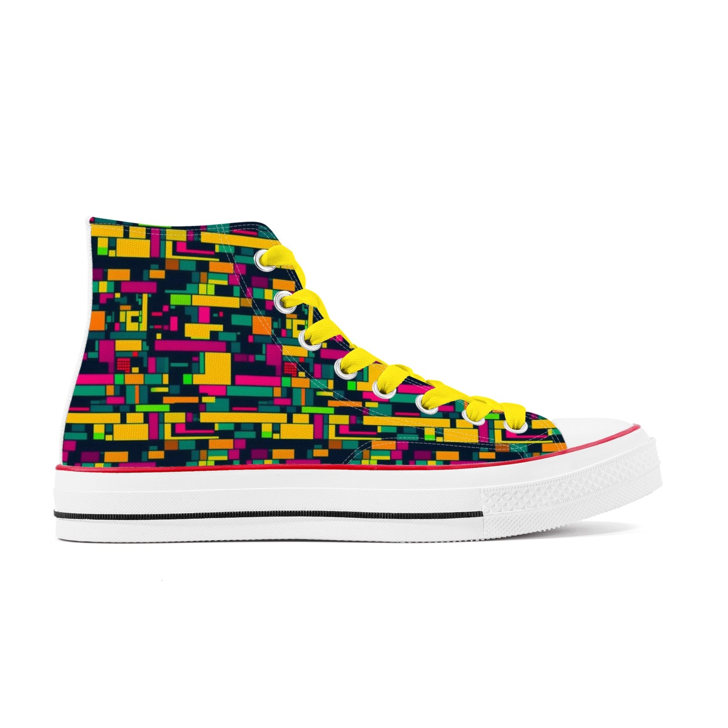 Tetris Mens Classic High Top Canvas Shoes