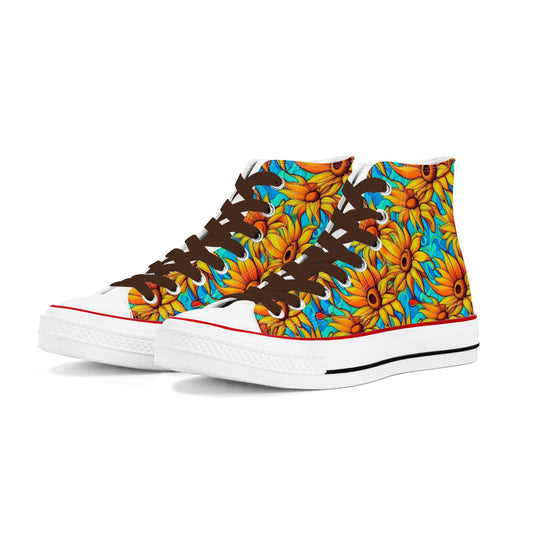 Sunflower Womens Classic High Top Canvas Shoes