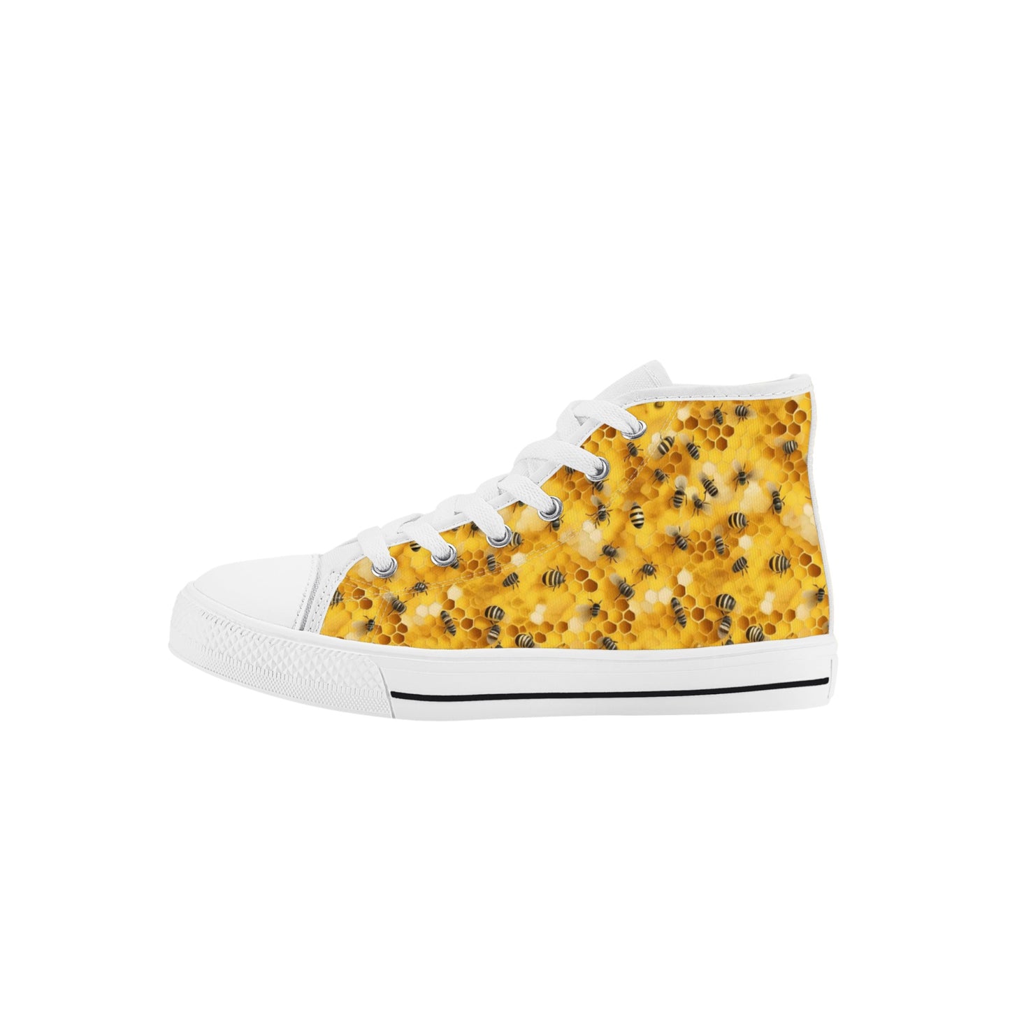 Honey Bee Kids High Top Canvas Shoes