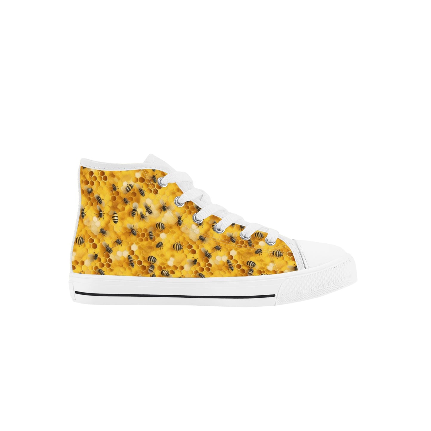 Honey Bee Kids High Top Canvas Shoes