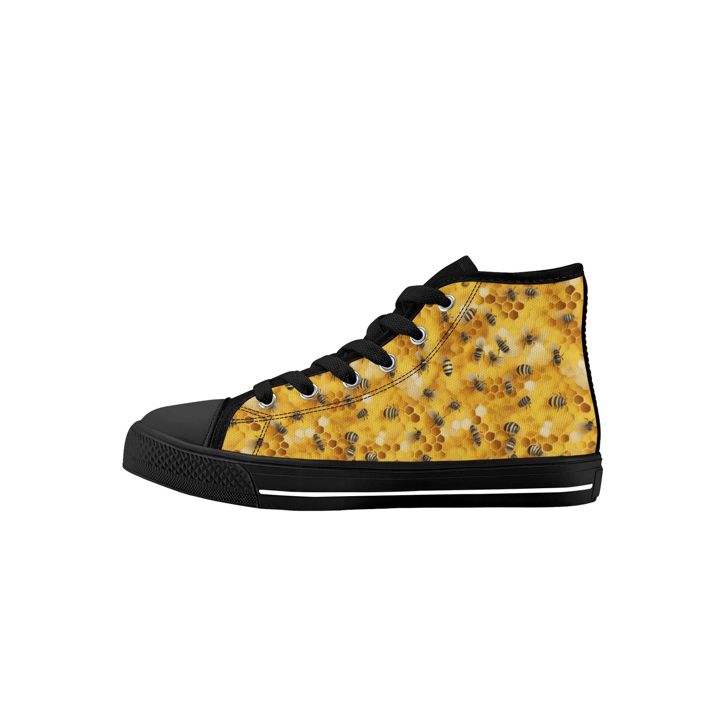 Honey Bee Kids High Top Canvas Shoes