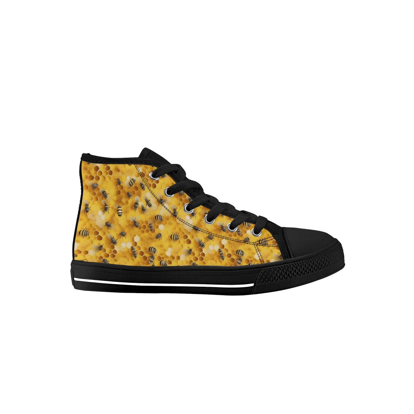 Honey Bee Kids High Top Canvas Shoes