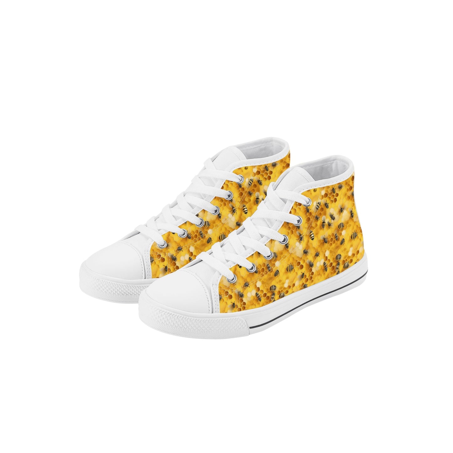 Honey Bee Kids High Top Canvas Shoes