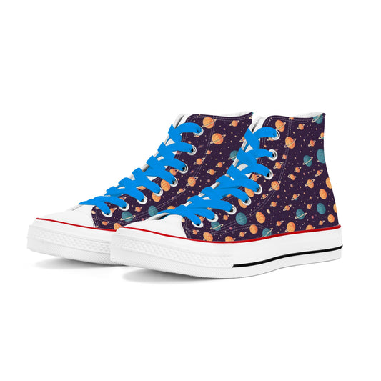 Planet Womens Classic High Top Canvas Shoes