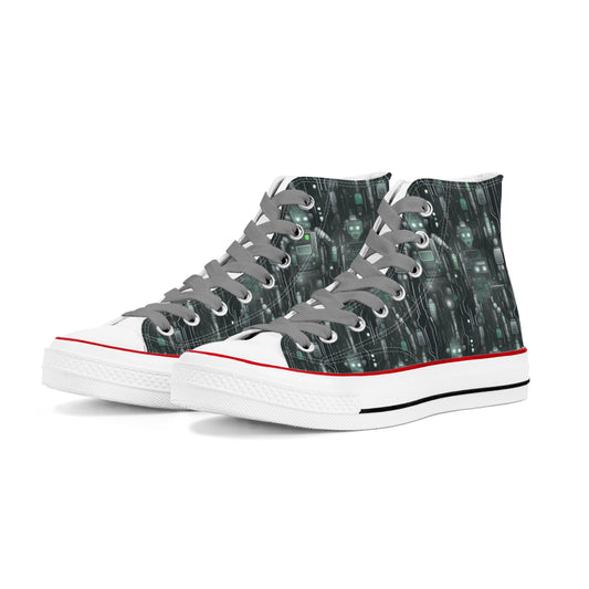 Does Not Compute Mens Classic High Top Canvas Shoes