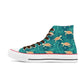 Sea Turtle Mens Classic High Top Canvas Shoes