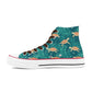 Sea Turtle Mens Classic High Top Canvas Shoes