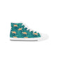 Sea Turtle Kids High Top Canvas Shoes