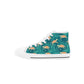 Sea Turtle Kids High Top Canvas Shoes