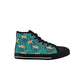 Sea Turtle Kids High Top Canvas Shoes