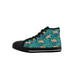 Sea Turtle Kids High Top Canvas Shoes