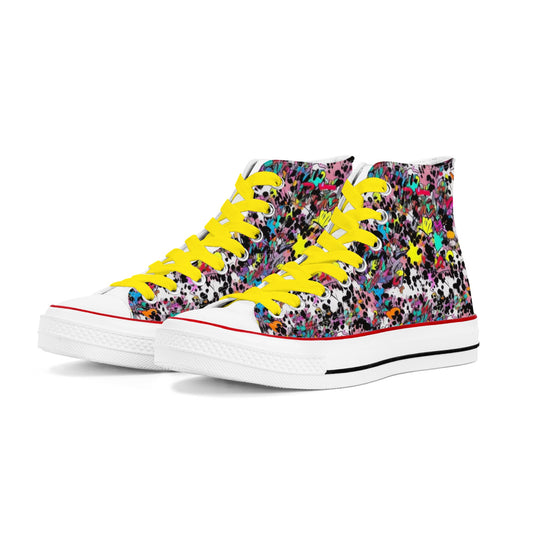 90s Speckle Mens Classic High Top Canvas Shoes