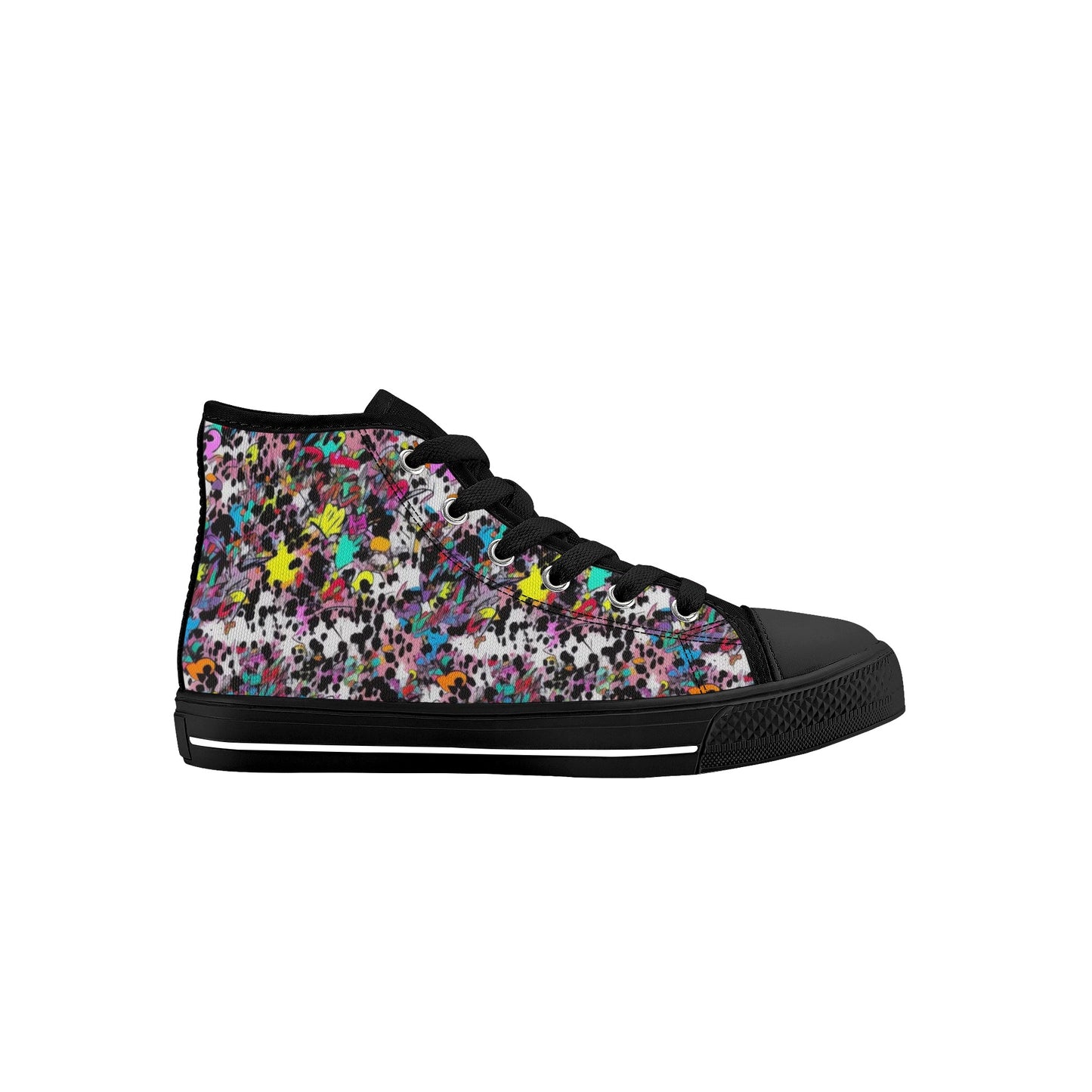 90s Speckle Kids High Top Canvas Shoes