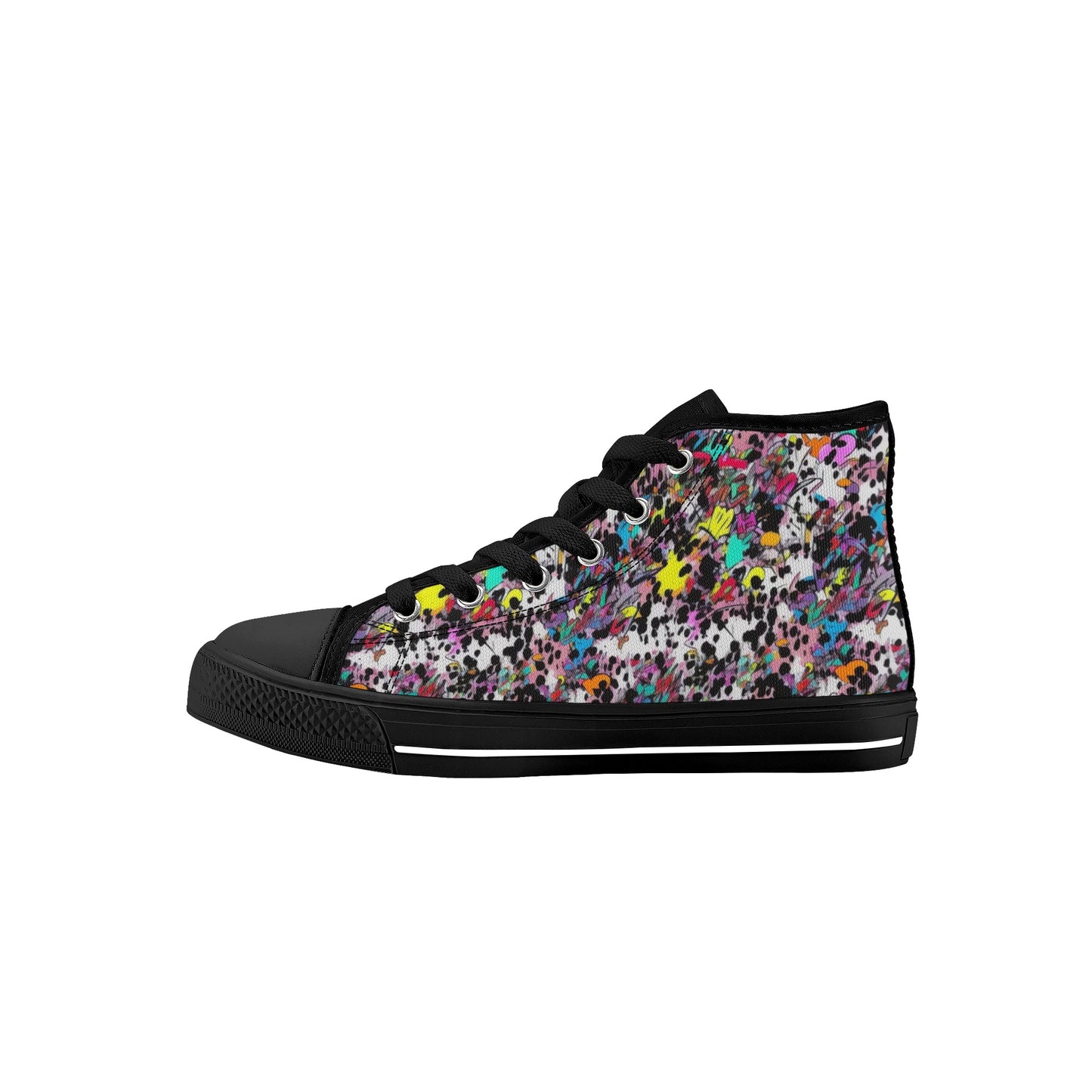 90s Speckle Kids High Top Canvas Shoes