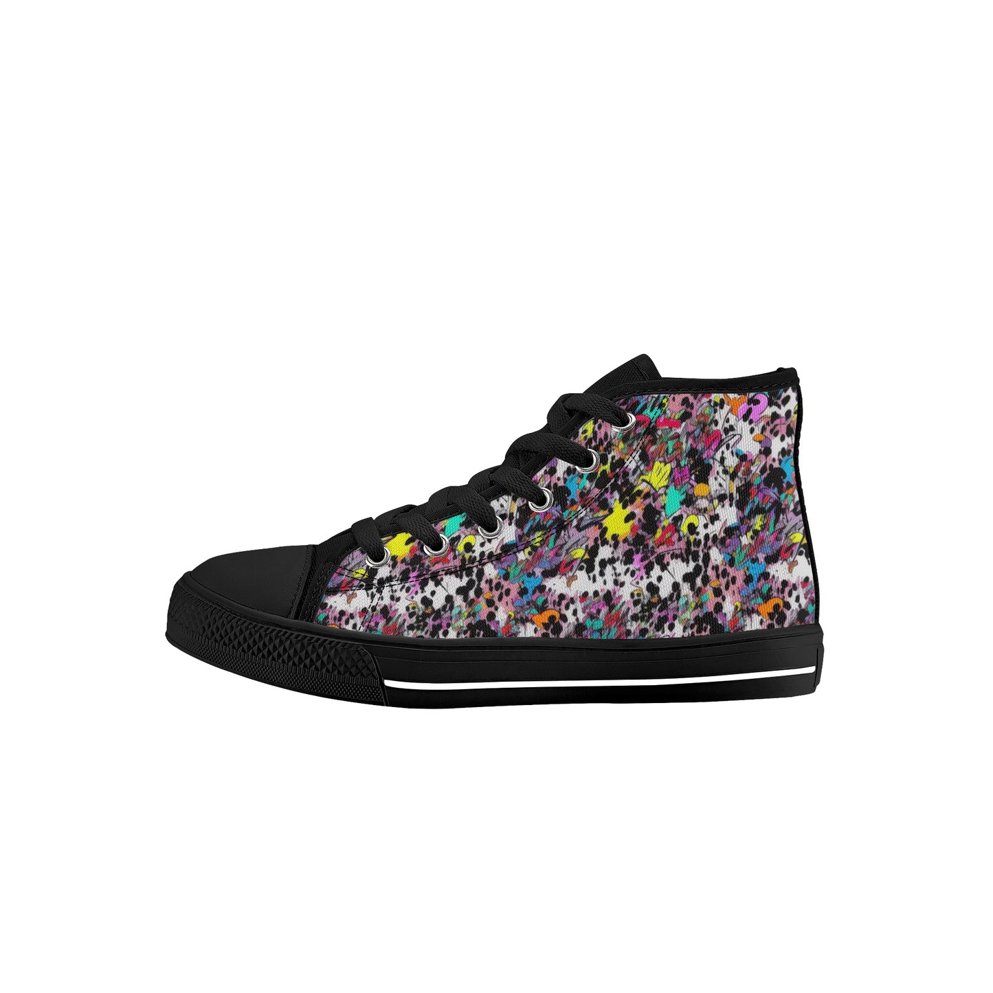 90s Speckle Kids High Top Canvas Shoes