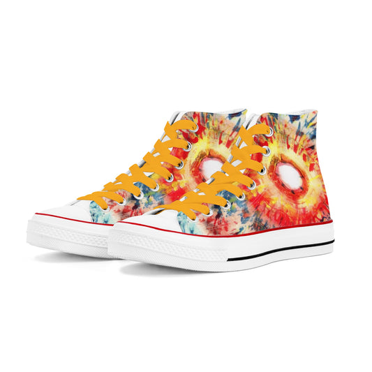 Eye of the Tie Womens Classic High Top Canvas Shoes