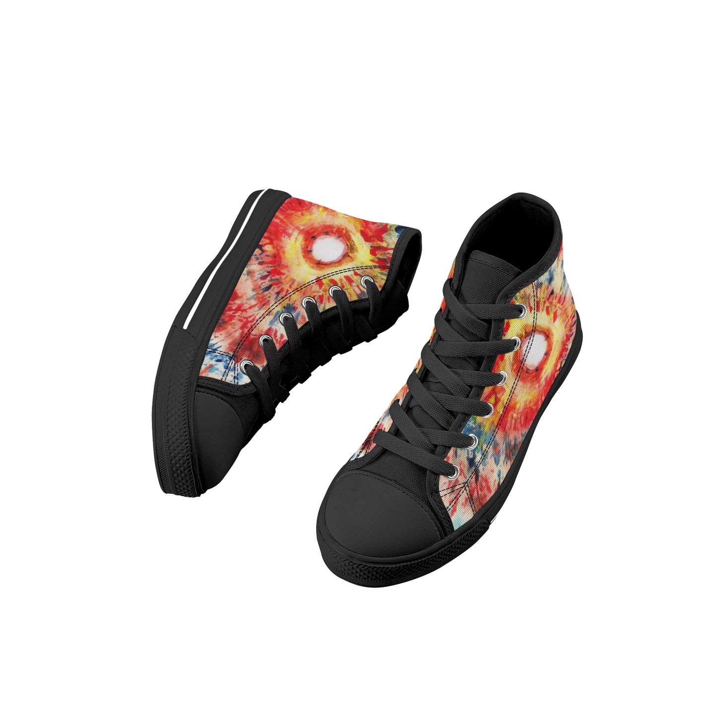 Eye of the Tie Kids High Top Canvas Shoes