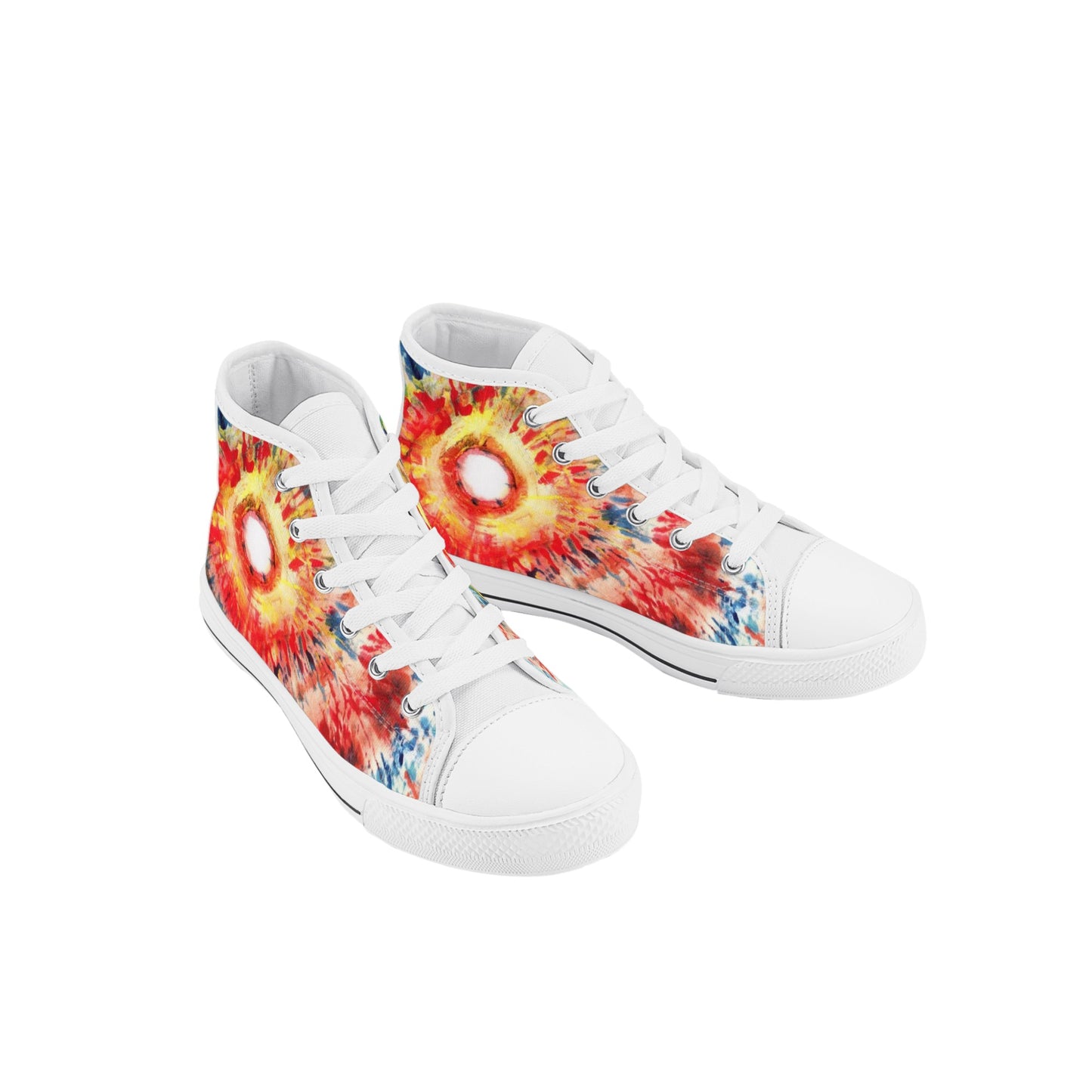 Eye of the Tie Kids High Top Canvas Shoes