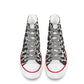 Slithering Mens Classic High Top Canvas Shoes