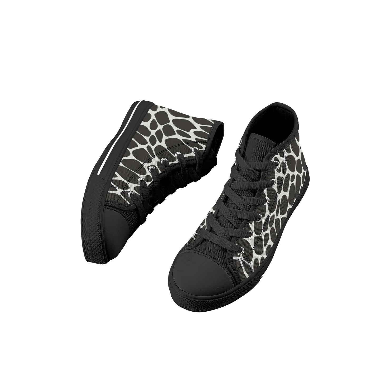 Slithering Kids High Top Canvas Shoes