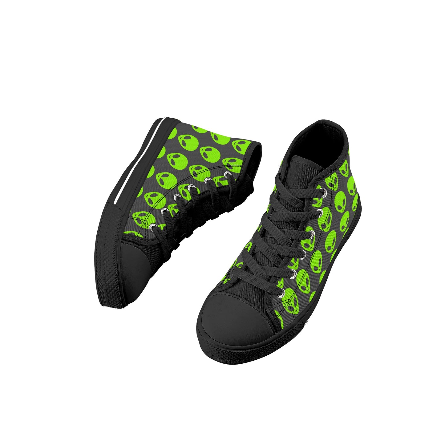 Alien Kids High Top Canvas Shoes