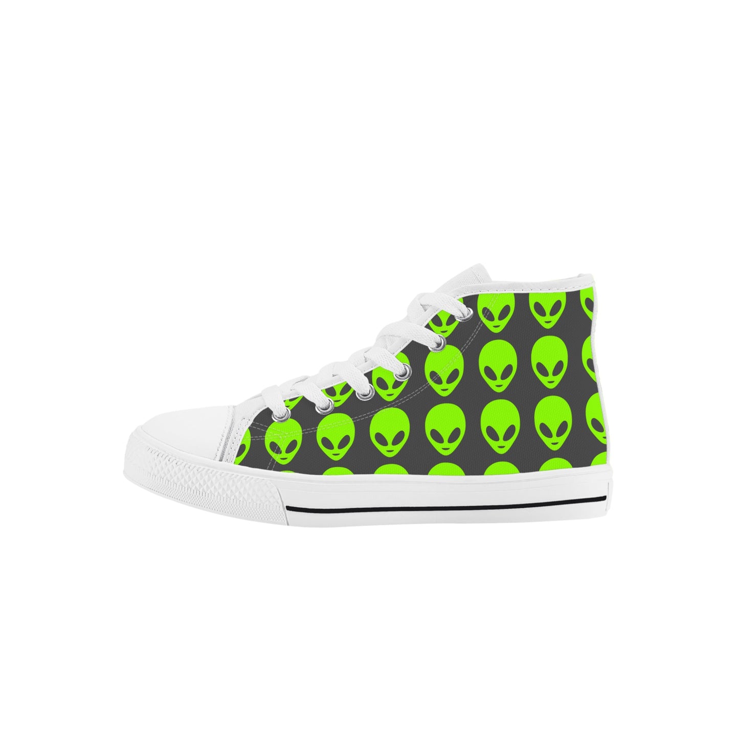 Alien Kids High Top Canvas Shoes