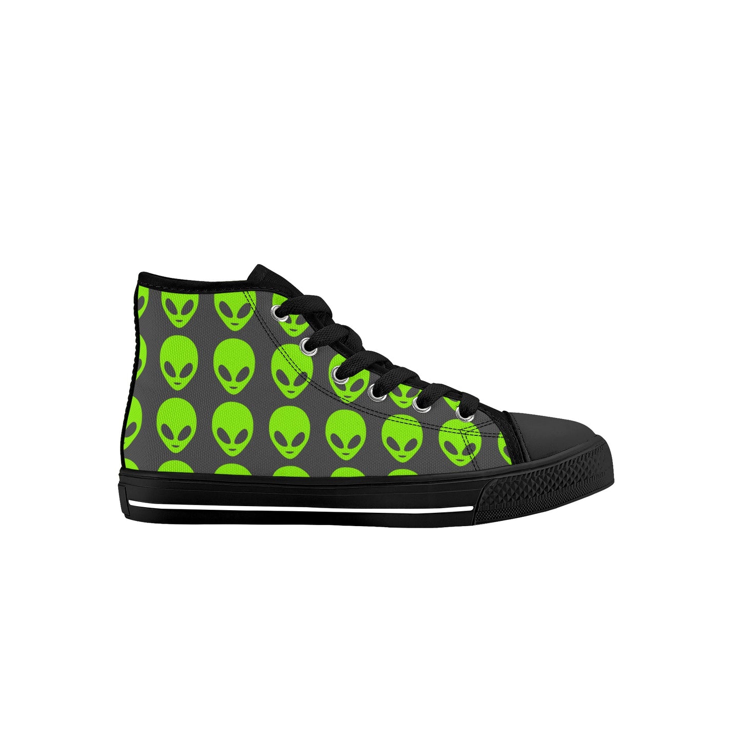 Alien Kids High Top Canvas Shoes