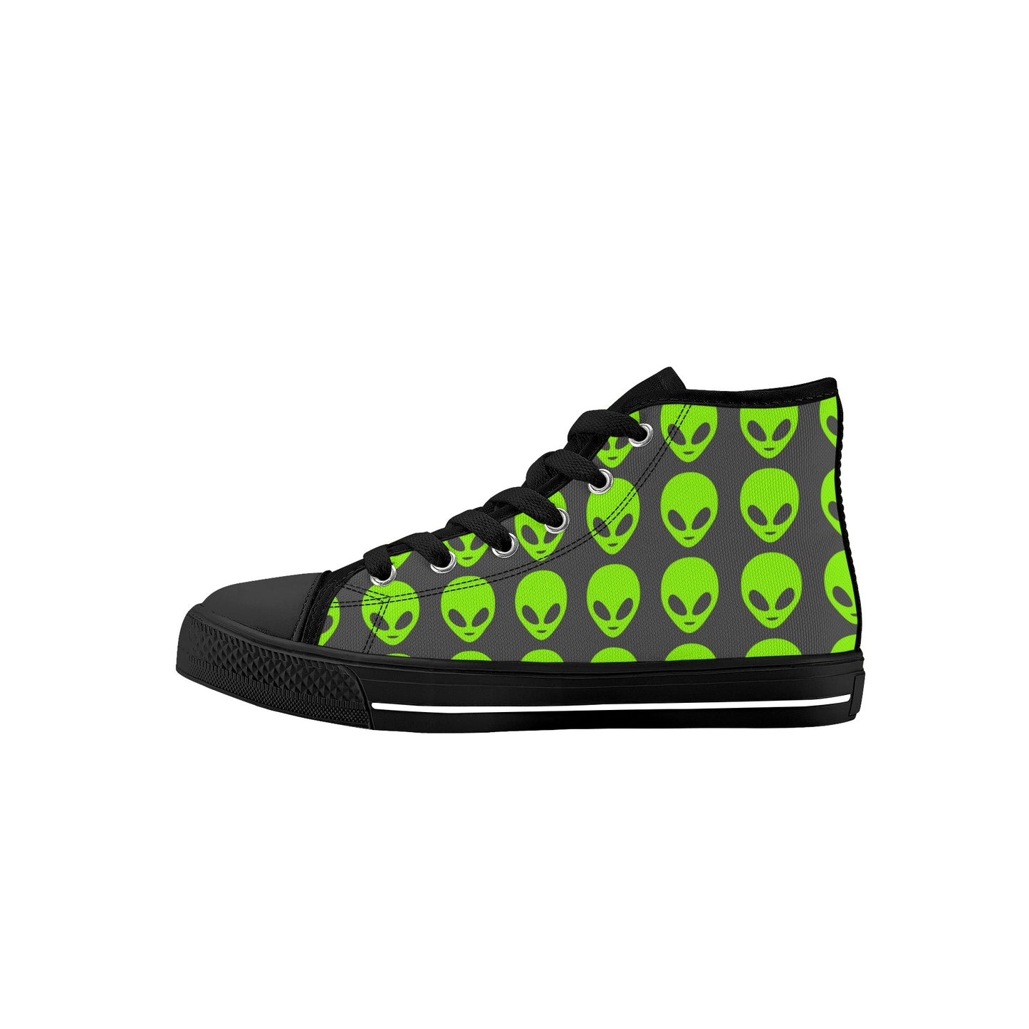 Alien Kids High Top Canvas Shoes