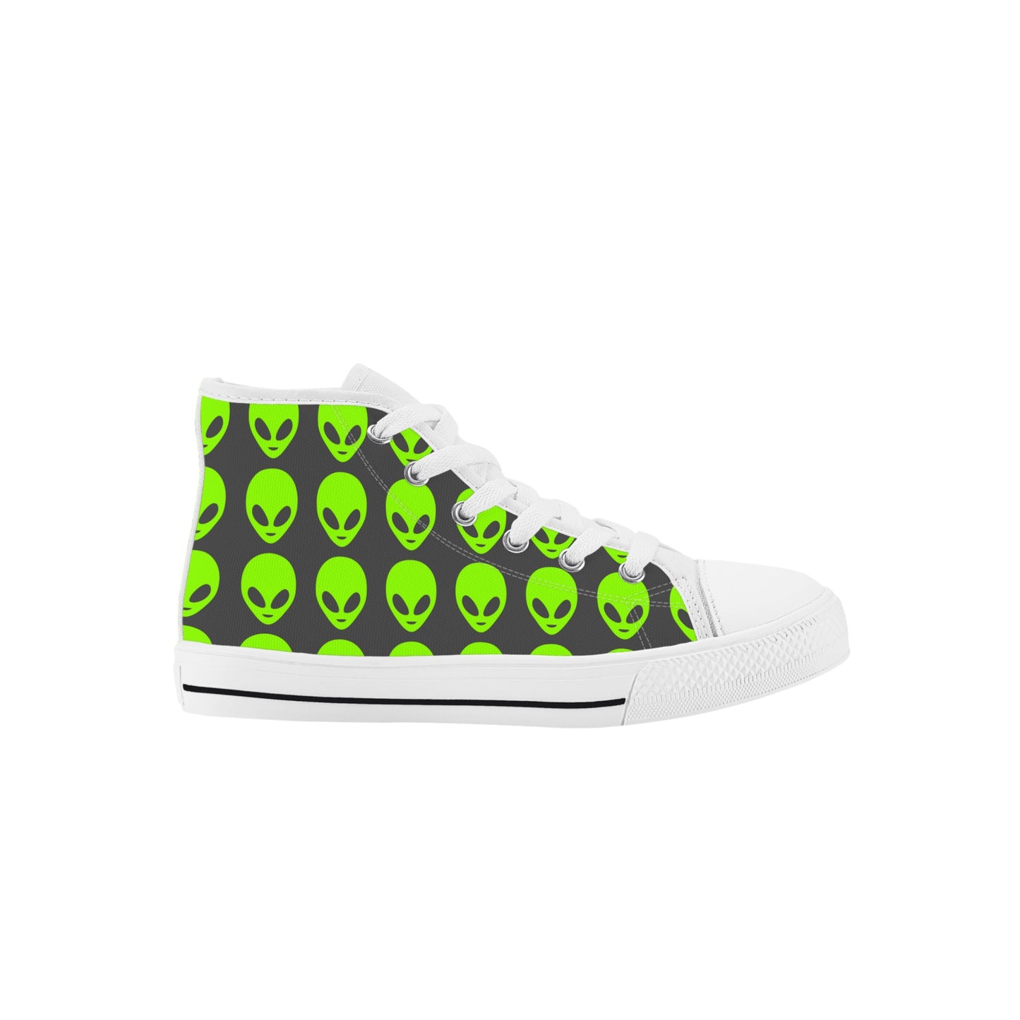 Alien Kids High Top Canvas Shoes