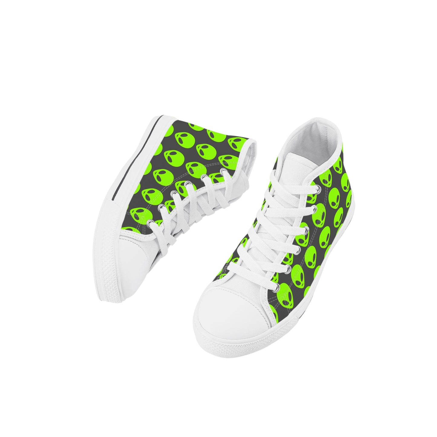 Alien Kids High Top Canvas Shoes