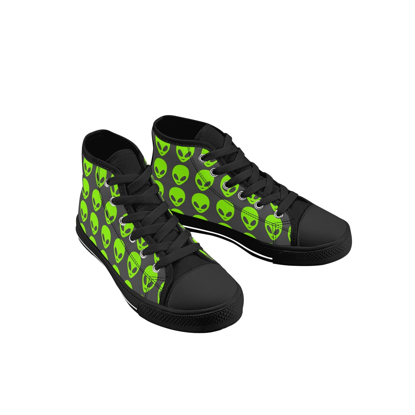 Alien Kids High Top Canvas Shoes