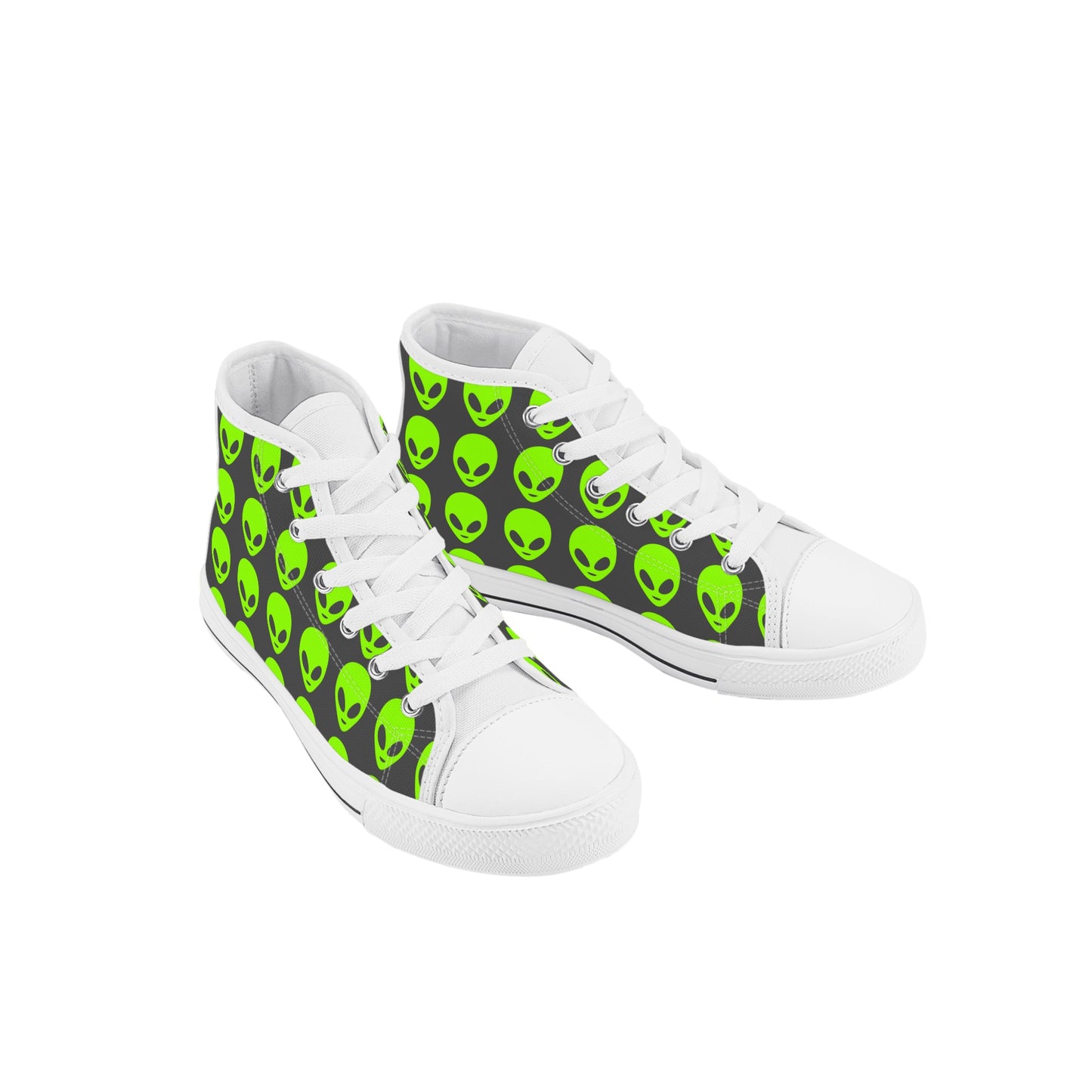 Alien Kids High Top Canvas Shoes